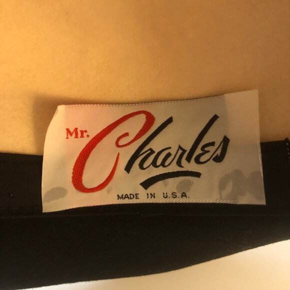 Vintage Mr. Charles Chapeau — Elegant Wide-Brim Hat with Feather & Netting main image 9